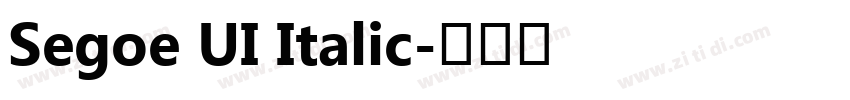 Segoe UI Italic字体转换